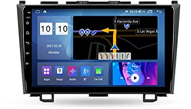 Genérico Radio estéreo para Coche Android 10.0 con Pantalla Carplay y Doble DIN para H-Onda CRV CR-V 3 2006-2012, Reproductor Multimedia GPS de 9 Pulgadas, Receptor de vídeo Bluetooth con WiFi 4G/5G,