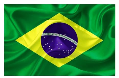 Bandera BDM de Brasil 150x90cm (60x35inch), Bandera para Balcon y Fiestas, Resistente al Agua y UV, Poliéster de