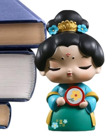 Generisch Decoración de coche con cabeza temblorosa, figuras de cabeza oscilante, decoración de interiores, coleccionables de muñecas de resina para coche, hogar, estudio