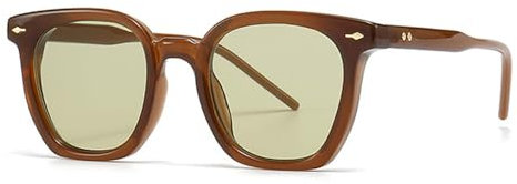 PPFVVTV Lunettes de soleil vintage à rivets punk pour femmes, nuances UV400, mode dégradé, lunettes de soleil vert foncé pour hommes, vert clair, taille unique
