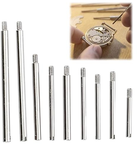 Oiieco 50PCS Strap Screws, Watch Screws Spring Bars Kit,10 Sizes Metal Watch Strap Pins with Storage Box,Watch Repair Tool Kit Watch Accessories for Rolex Bands
