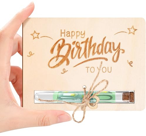 Mexgcom Gastgeschenke Konfirmation mit Reagenzgläser Lustige Geldverpackung, Umschlag beiliegend Geldgeschenk aus Holz Inkl, Konfirmation Geschenk für Mädchen Jungen (Drei Mäuse)