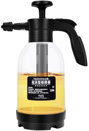Schiuma per lavaggio auto, spray portatile per pulizia a pressione, 2 l, nebulizzatore portatile da giardinaggio, per giardino, cortile, animali domestici, bagno, patio, pulizia del bagno