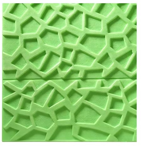 Panneaux Muraux 3D à Motif en Dos en Mousse XPE Avec Adhésif Panneau Mural Épaissi pour Isolation Phonique pour Chambre Ou Bureau Papier Peint 5 Pièces 27.6 X 27.6