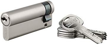 Mezzo Cilindro europeo Trafic 6, 60x10mm, nichel, antiperforazione, antirottura, 5 chiavi piatte reversibili- THIRARD