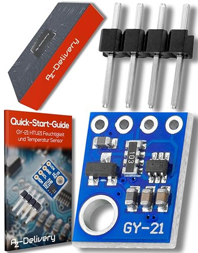 AZDelivery GY-21 HTU21 Feuchtigkeit und Temperatur Sensor kompatibel mit Arduino und Raspberry Pi inklusive E-Book!