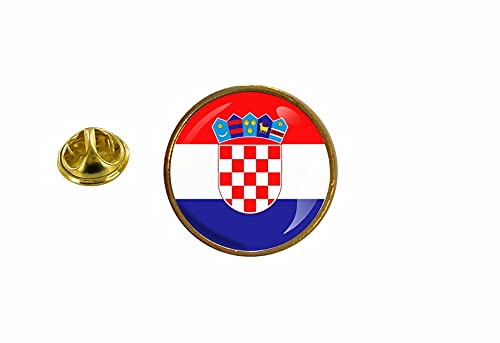 Akachafactory Anstecknadel, Kroatien-Flagge, rund