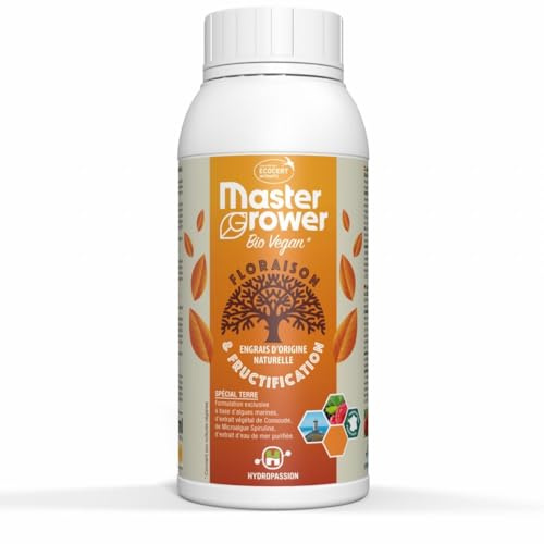 HYDROPASSION Engrais Bio Vegan Floraison Master Grower 500ml – NPK 2-4-5 Certifié Ecocert