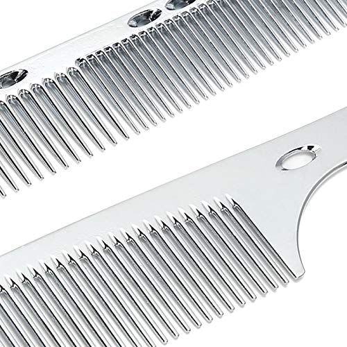 Frisörkam, Kam Antistatisk Kam Stylingkam Rostfri Stålkam För Sovrumskam Frisörkam För Kammar Hårkam Portabel Antistatisk Och Badrum [Silver]