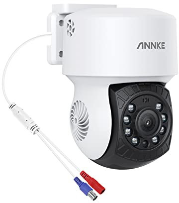 ANNKE 1080p PT Cámara de Vigilancia, IP65 resistente a la intemperie Domo Cámara Analógica de Vigilancia Interior/Exterior, 100ft Visión Nocturna Clara Mobile APP Soporte