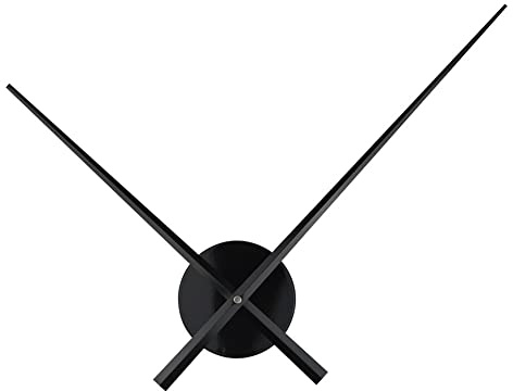 Surakey 3D Uhrzeiger Wanduhr Große,Schwarz Metall Modern DIY,Uhrwerk mit Zeiger,Quarz-Uhr-Mechanismus, Wanduhren zum Selber Bauen Deko für Zuhause Wohnzimmer Schlafzimmer Restaurant Büro