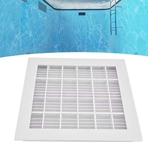 Hapivida Pool Bodenablauf, 30cm Weiße Quadrat Pool Hauptablauf Bodenablauf Schwimmbadzubehör, Quadrat Pool Hauptablaufdeckel für Schwimmbad Ersatzrohr Armaturen