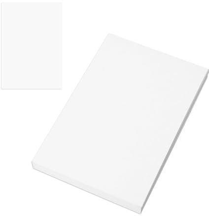 KRYMSON Lot de 50 feuilles de papier aquarelle vierge, blanc, 9,5 x 14,5 cm, pour peinture à l'aquarelle