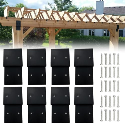 ITEVE.GD Soportes en forma de Z de 12.5 x 5 pulgadas, soportes de acero resistentes para soporte de poste a viga, soporte de esquina de perfil de canal de doble ángulo para estantes de madera,