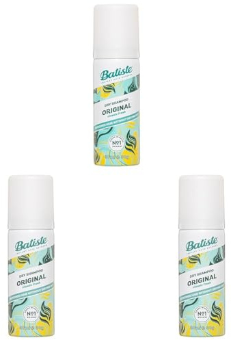 Batiste Champú en Seco Original - con Una Fragancia Limpia y Clásica, Pelo con Aspecto Limpio y Fresco, Spray, Tamaño Viaje, Fresh, 50 ml (Paquete de 3)