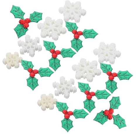 SHINEOFI Materiales Decorativos De Copos De Tallos De Bayas De Acebo Artificiales De Acebo Decorativas Para Tarjetas Álbumes De Recortes Decoraciones Navideñas Para Árbol De Navidad