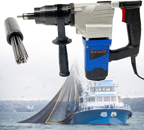 220V/ 110V Electric Needle Scaler, Compact Electric Needle Derusting, 1100W High-Power Needle Scaler, for Removal of Rust, Weld Slag and Paint,110v