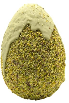 RACILIA Uovo di Pasqua Artigianale al Pistacchio Farcito con Crema al Pistacchio e Granella - Produzione Artigianale Siciliana - 950g