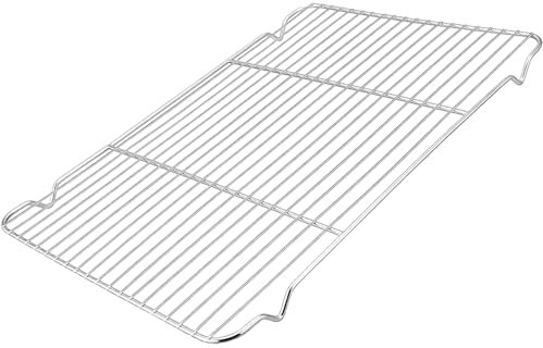 Lot de 1 grille de refroidissement en acier inoxydable, mini grille de gril en acier inoxydable, grille de refroidissement de 26 x 16 cm, convient aux petits plats de four pour gâteaux, viandes, pain