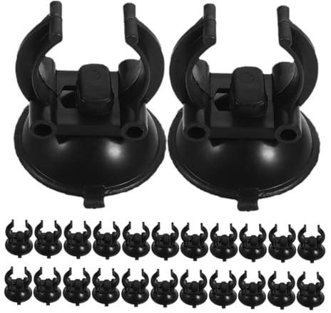 VERDANVERSE 25pcs Water Pipe Clamp Aquarium Hose Clip Fish Tank Mounting Clip Water Pipe Tube Clamp Black Abs