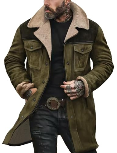 TOFOTL Giacca da Caccia Uomo Sherpa Pesante Giubbotto Invernale Lavoro Piumino Pesante Cappuccio Parka Cappotto Corto Felpa Pile Invernale Caldo Piumino Nero Tuta Uomo Cotone Verde Militare L