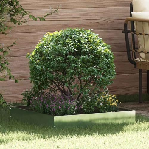 INLIFE Bordure de Pelouse 6 pcs Argent 60 x 60 x 13 cm Acier galvanisé