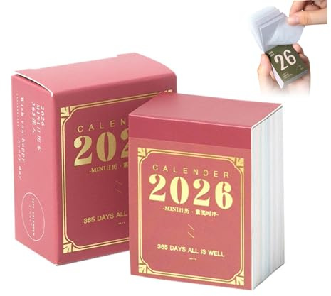 2026 Mini Desk Calendar Small Tear Off Calendar Office Student Planner use for Efficient Daily Schedule Goal Tracking Home Decor