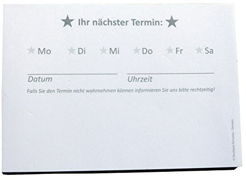10 x Terminblöcke Terminblock Nr.4 -Terminzettel Termine - Praxis Studio Ärzte Frisör, Maniküre (22680_96N)