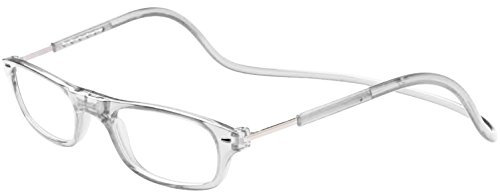 TBOC Gafas de Lectura Presbicia Vista Cansada – Montura Transparente Graduadas +1.00 Dioptrías Hombre Mujer Regulables Imantadas Magnéticas Plegables Lentes Aumento Leer Ver Cerca Cuello Cierre Imán