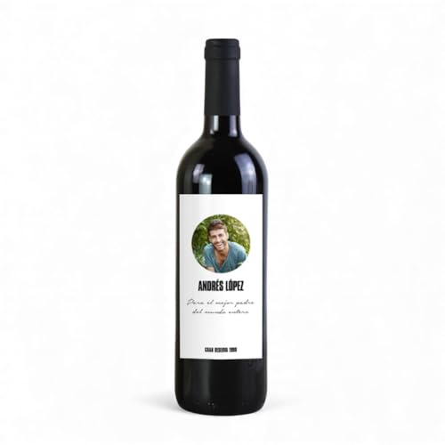 Botella de vino personalizada - Tinto Rioja solo botella, regalo original