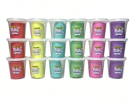 Crayola 20pk Pearl Dough 20pk x 3oz – Easter Gifts, Party Favors, Fidget Toys, Sparkling Colors for Creative Play, Safe Non-Toxic Crafting, Great Classroom Fun or Non-Candy Alternative