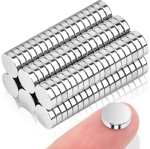 110 Stück Neodym Magnet Extra Stark Rund, 6x2mm Magnete für Magnettafel, Mini Magnete, Whiteboard, Handwerk, Kühlschrankmagnete Mit Starkem Halt