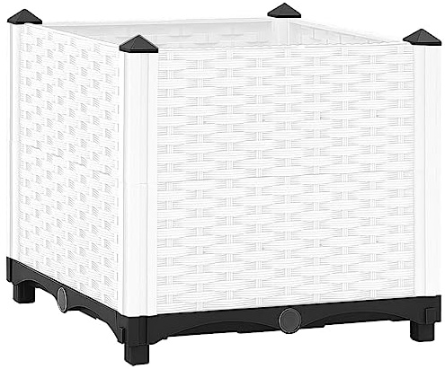 Homgoday Fioriera Rialzata Fioriera Rialzata da Esterno Fioriera Balcone Aiuola Rialzata per Orto Aiuola Rialzata Fioriera da Esterno Orto Verticale da Esterno 40x40x38 cm in Polipropilene Arredo