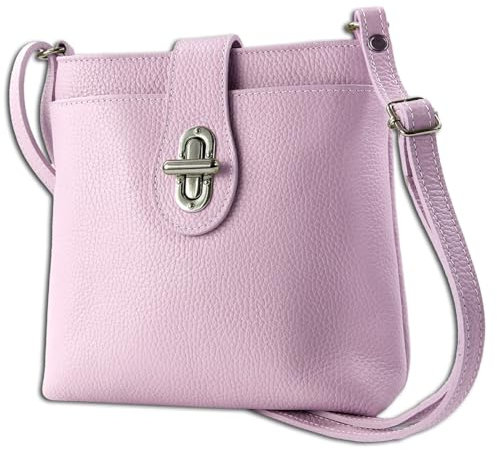 Toscanto Damen Umhängetasche Leder Tasche lila OTT828UV Leder Umhängetasche