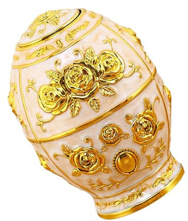 Zahnstocherspender Automatische Zahnstocherhalter Emaillierte Eier Schmuck Box Veranstalter Vintage Enameled Faberge Egg für Ostern Tisch Dekoration