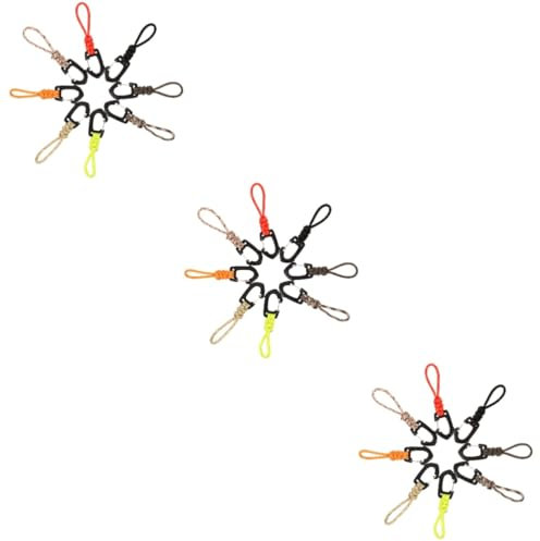 Sosoport 24stücke Multifunktionale Woven Lanyards Mit Karabiner Robuster Schlüsselanhänger Für Outdoor-aktivitäten Für Camping Wandern Und