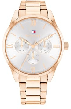 Tommy Hilfiger Multi Zifferblatt Quarz Uhr für Damen mit Edelstahlarmband