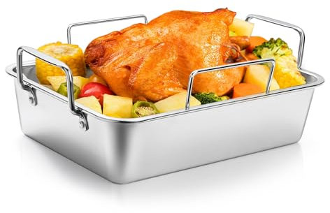 Stainless Steel Turkey Roaster with Racks