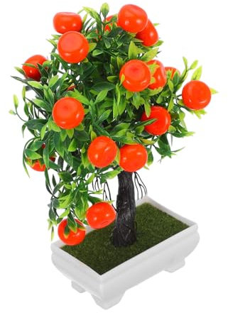 Zerodeko Künstliche Orange Baum Bonsai Simulation Obstbaum Kunststoff Gefälschte Dekoration Für Innen Hochzeit Bonsai-deko Bankett DIY Pastoral Modern