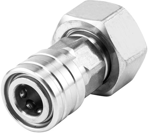 Raincovo Garden Hose to Pressure Washer Adapter, 3/4” GHT to 1/4” Quick Connect, Convert Water Hose to Power Washer Connector, Car Washing Nozzle & Hose Attachment, Stainless Steel, 1Pack