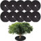 Alula777 （Nero 82 cm Tappetino per Erbacce da Giardino, Dischi Pacciamatura per Piante,10 Pezzi Tappetino Pacciamatura Telo Pacciamatura Albero, Adatto per Giardini, frutteti, orti