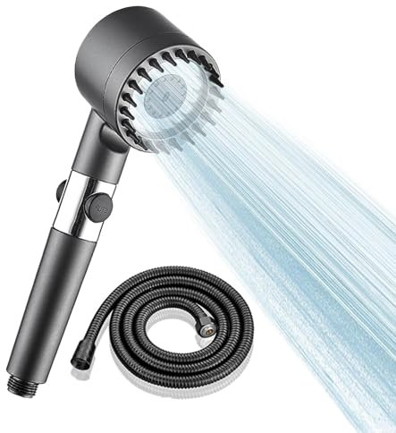 Duschbrause Halterung, 1,5M Schlauch Duschbrause Filter mit gegen hartes Wasser