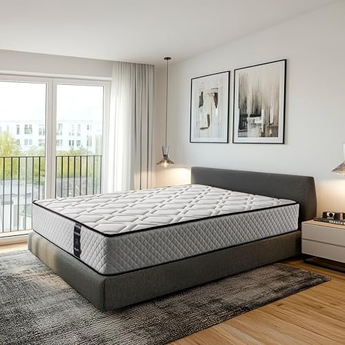 Colchón de muelles ensacados 100x180 cm Allegra - Cara Invierno/Verano - Altura +/- 27 cm - Espuma viscoelástica - Firmeza Media/Alta - Independencia de lechos excelente - Tejidos Hipoalergénicos
