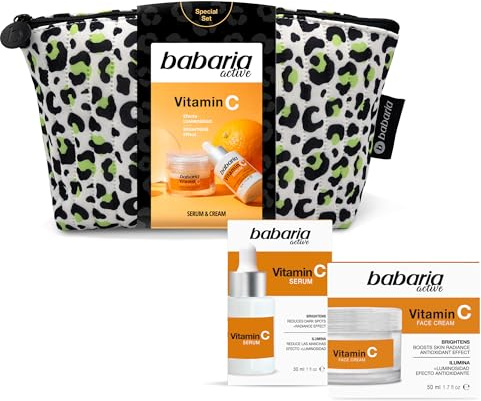 Babaria - Pack Cremas Faciales Mujer Vitamina C | Pack Regalo Incluye Cremas Faciales Mujer 50 Ml | Serum Vitamina C 30 Ml Y Crema Facial 50 Ml | Hidrata E Ilumina | Antioxidante Y Antiarrugas