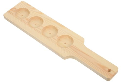 Amosfun Portabicchieri Portaoggetti Espositore Per Bicchierini Portabicchieri In Legno Da Vino Supporto Per Bicchieri In Legno