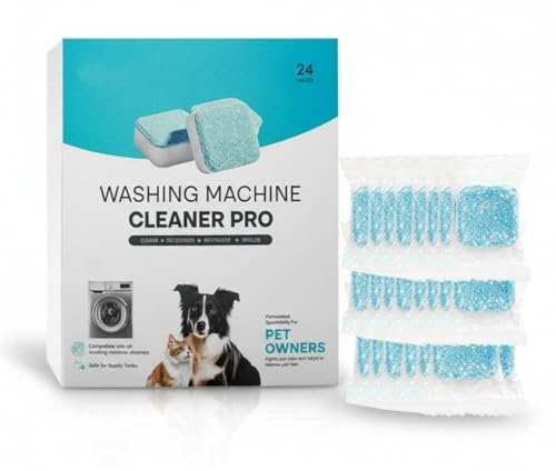 24 Pièces Tablettes Nettoyant Machine à Laver Detox - Anti Calcaire Puissant, Élimine Résidus, Saleté et Odeurs - Pour Toutes Machines à Laver