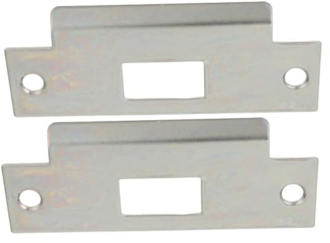 POPETPOP Lot de 2 Gâches Métalliques pour Portes Intérieures Plaques de Verrouillage 48 X 19 Pouces Accessoire Compatible pour Serrures à Petit Trou Installation Facile du Bruit