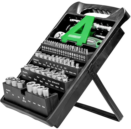 Brüder Mannesmann M29116 Steckschlüssel- und Bit-Satz, 61-teilig