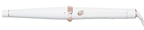 T3 SinglePass Wave Professional Curling Wand Custom Blend Ceramic Long Barrel Curling and Wave Iron with Adjustable Heat Settings for Shiny Smooth Curls and Waves