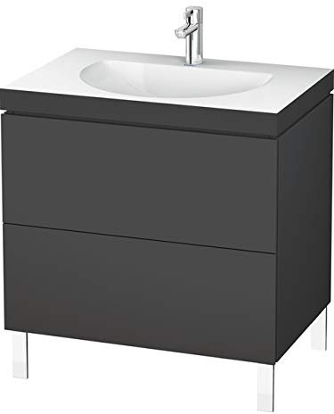 Duravit Duravit Waschtischunterbau L-CUBE mit Waschtisch Vero Air, 500 x 1000 x 480 mm ohne Hahnloch graphit matt